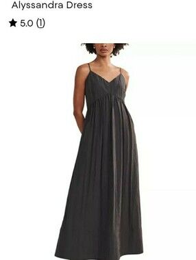 Spaghetti-Strap Maxi Dress — Black